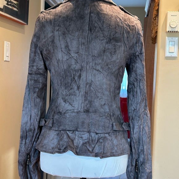 Guess Grey Motorcycle Jacket with Zippered Front - Size Small NWT - Picture 5 of 13